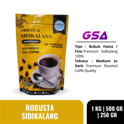 Jual Kopi Bubuk Robusta Sidikalang 250Gr Kopi Hitam Medan 250 Gr