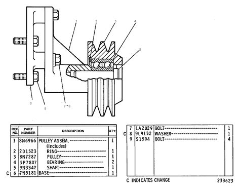 4w3519 Pulley Gp Type 1 Part Of 6n7209 Belt Tightener An Attachment