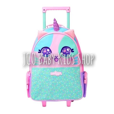 Jual Smiggle Best Budz Buds Trolley Backpack Light Up Wheel Pink