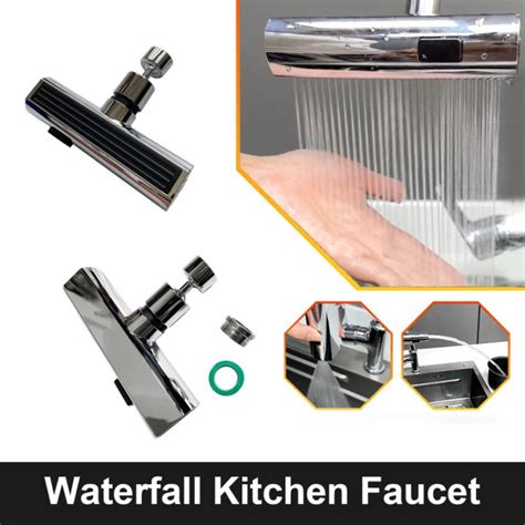 2023 New Waterfall Kitchen Faucet Waterfall Basin Faucet Stream Sprayer Hot Cold Water Sink
