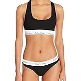 Amazon Calvin Klein Women S Modern Cotton Bralette And Bikini Set Black Small Clothing