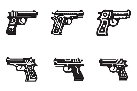 Set Of Streamlined Gun Shape For Branding 50234281 Vector Art At Vecteezy