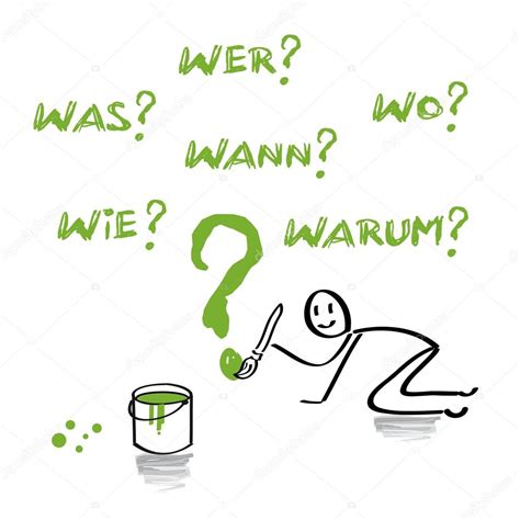 W Fragen Wer Wie War Wo Wann Warum Stockvektor Trueffelpix