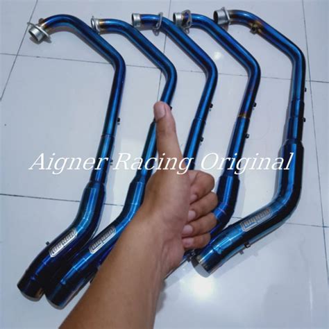 Jual Leheran Header Blue Inlet Mm Knalpot Racing R V Vixion Cbr