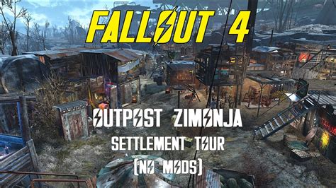 Fallout 4 Outpost Zimonja Settlement Tour NO MODS YouTube