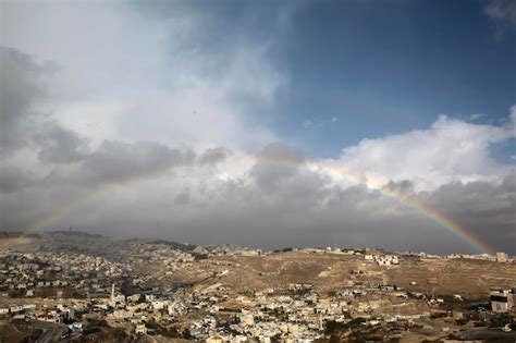 Premium Photo Aerial View Of Rainbow Over Buildings In City