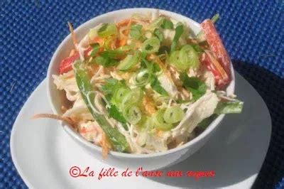 Salade de crabe goberge à l orientale Recette Ptitchef