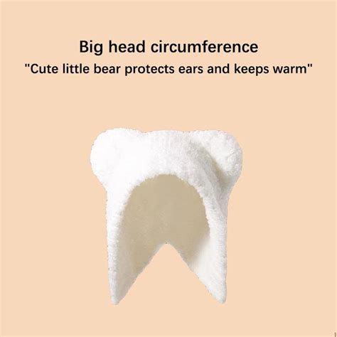 Cute Bear Ear Wool Hat Winter Beanies Warm Lace Up Ear Protection