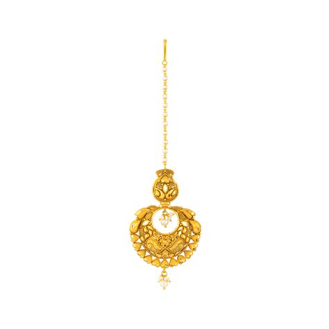 22ct Gold Bridal Necklace Set With Antique Finish