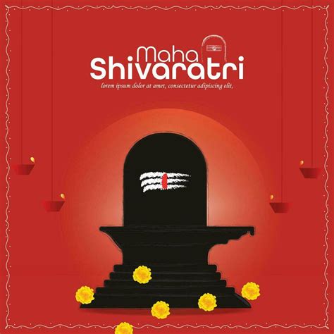Illustration Of Indian Hindu Festival Happy Maha Shivaratri Banner