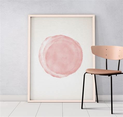 Blush Pink Art Downloadable Print Printable Modern Instant Etsy