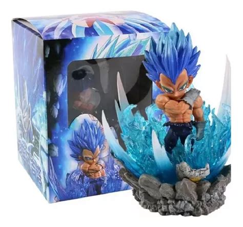 Figura Juguete Muñeco Vegeta Ssj Blue Dragon Ball Super 10cm Meses