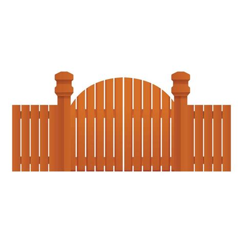 Farm wood gate icon, cartoon style 14222832 Vector Art at Vecteezy