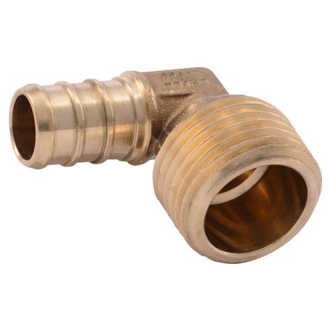 Sharkbite In Pex Barb X In Mnpt Brass Degree Elbow Fitting