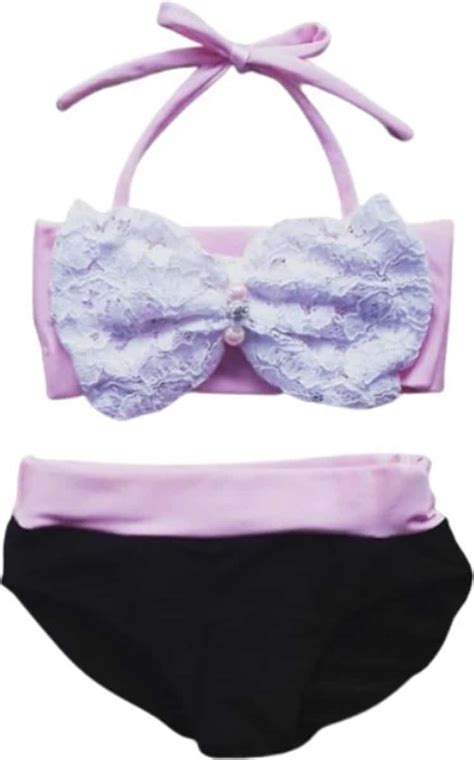 Maat Bikini Zwemkleding Roze Zwart Badkleding Baby En Kind Zwem Kleding Peutertje Nl