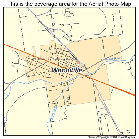 Aerial Photography Map of Woodville, OH Ohio