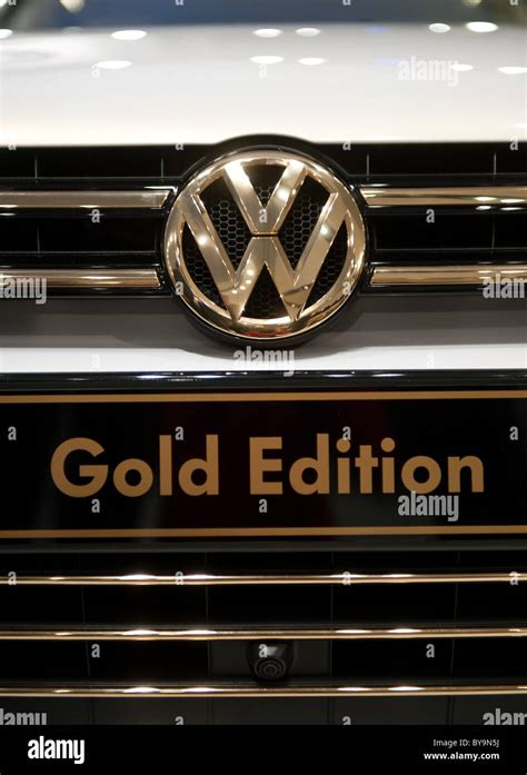 Volkswagen Touareg Gold Edition Being Displayed At The Qatar Motorshow