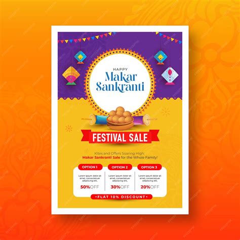 Premium Vector Happy Makar Sankranti Festival Offer Poster Design