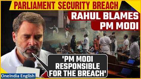 Parliament Security Breach Happened Due To Unemployment Rahul Gandhi