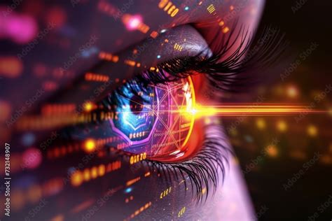 Human Cyborg Ai Eye Visionary Movement Eye Myopia Optic Nerve Lens