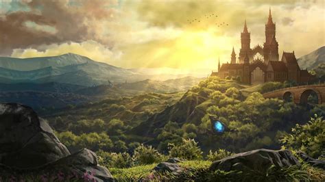 Sunset Magical Castle Live Wallpaper Moewalls