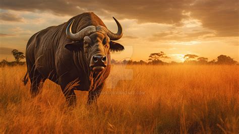 African Buffalo On Savanna By Aiqoz On Deviantart