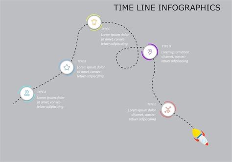 Infográficos Da Linha Do Tempo Vetor Premium