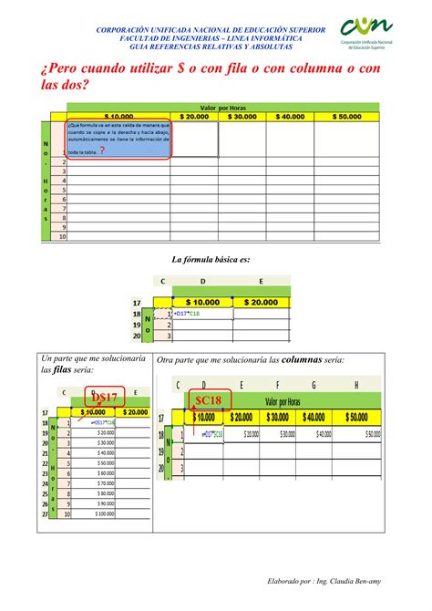 Guia Referencias Relativas Y Absolutas Pdf Descarga Gratuita