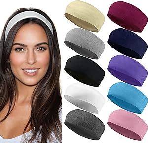 Lot De 10 Bandeaux De Yoga Tendance En Coton Doux Et Extensible Pour