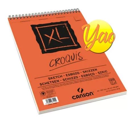 Block Xl Croquis A4 90gr 120 Hojas Canson Sketch Esbozo