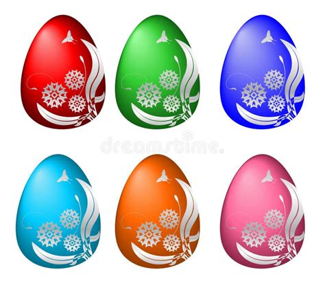 Easter Eggs Set Stock Vector Illustration Of Banner 13010285