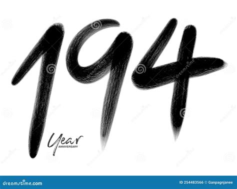 194 Years Anniversary Celebration Vector Template 194 Number Logo