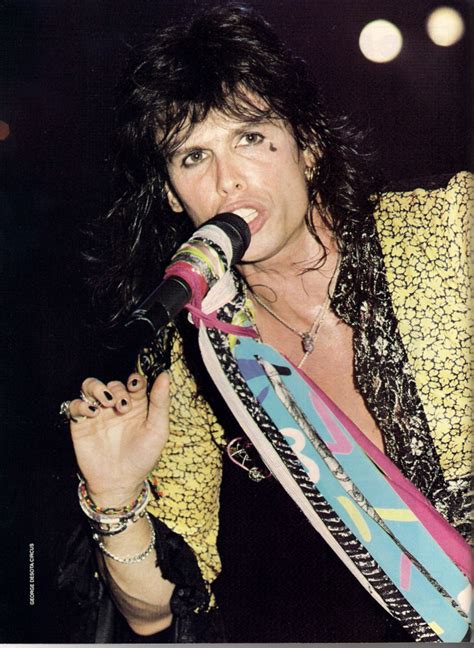 Amazing Photographs of Steven Tyler of Aerosmith on the Stage in the ...