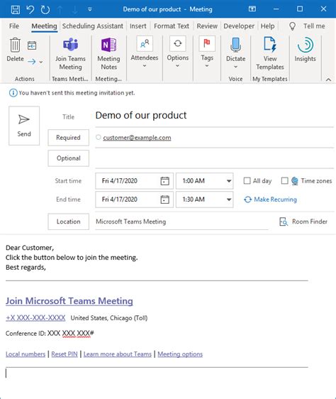 Microsoft Teams Calendar Invite Attachments