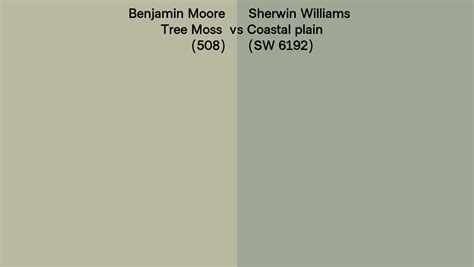 Benjamin Moore Tree Moss 508 Vs Sherwin Williams Coastal Plain SW