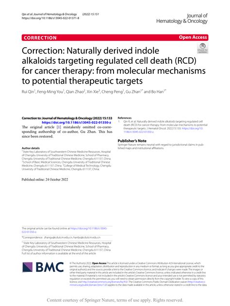 Pdf Correction Naturally Derived Indole Alkaloids Targeting