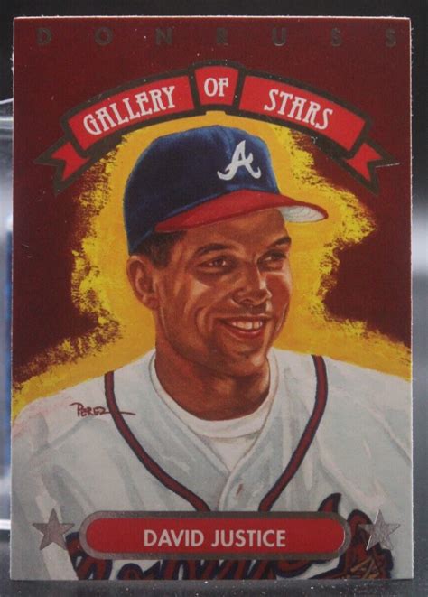 David Justice Braves 1992 Donruss Gallery Of Stars 9 EBay