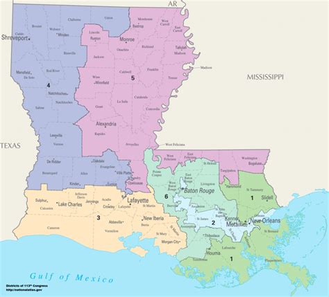 Louisiana's Congressional Districts - Wikipedia - Texas Us ...