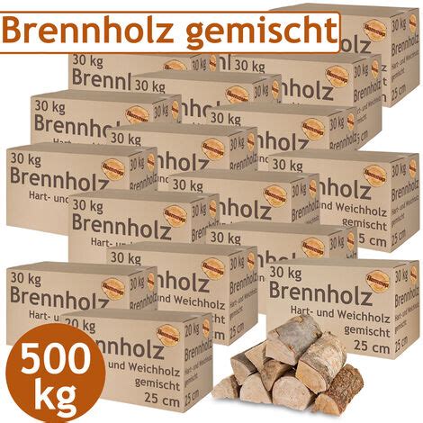 Brennholz Gemischt Kaminholz Kg Buche Eiche Birke Kiefer Fichte