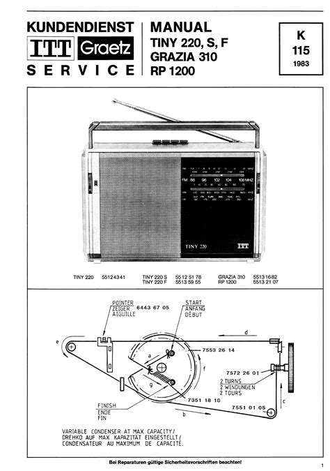 Itt Graetz Tiny 220 Grazia 310 Rp 1200 Sm Service Manual Download