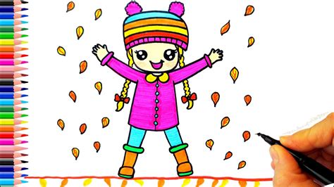 Sonbahar Resmi Izimi K Z Resmi Izimi Drawing Autumn Easy