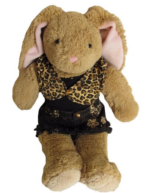 Build A Bear Bunny Rabbit 19 With Babw Outfit Shirt Skirt Tan Plush