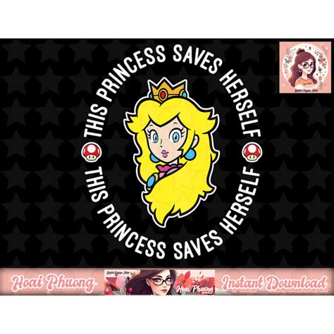 Nintendo Super Mario Princess Peach Saves Herself PNG Sublim - Inspire ...