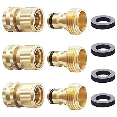 Hqmpc Garden Hose Quick Connect Solid Brass Quick Connector Garden Hose