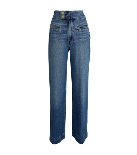 Womens FRAME Blue Le Hardy Wide Leg Jeans Harrods US