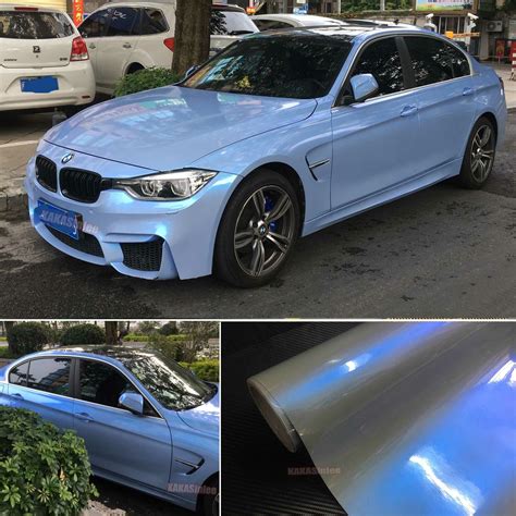 50ft X 5ft Car Wrap Grey Blue Chameleon Pearl Metallic Chrome Vinyl Sticker Us Ebay