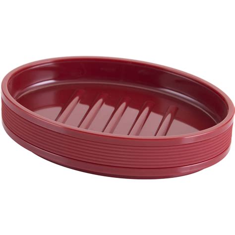 Mainstays Soft Touch Plastic Red Soap Dish 1 Each