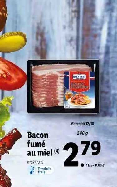 Promo Bacon Fum Au Miel Chez Lidl Icatalogue Fr