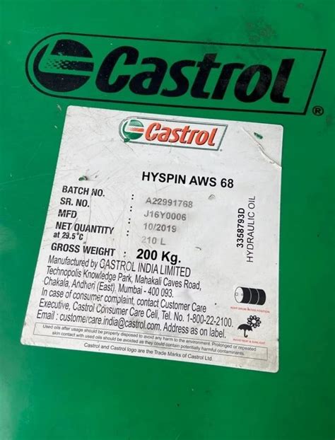 Castrol Hyspin Aws For Industrial Unit Pack Size Barrel Of