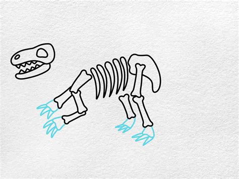 Dinosaur Fossil Drawing (easy) - HelloArtsy